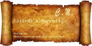 Czifrák Marcell névjegykártya